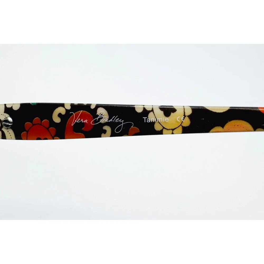 Vera Bradley Eyeglass Frames Womens Black Floral Tammie Lola 52-16-130